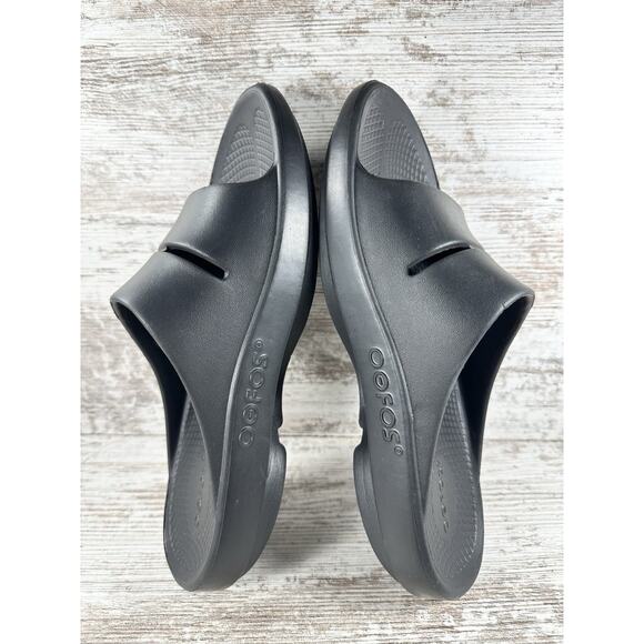 Men\'s OOFOS OOahh Black Recovery Slide Sandals Sz 9 Athletic Gym EUC! main image 8